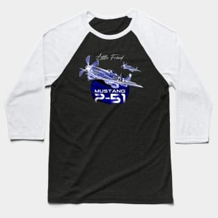 Mustang P-51 Vintage North American Aircraft Baseball T-Shirt